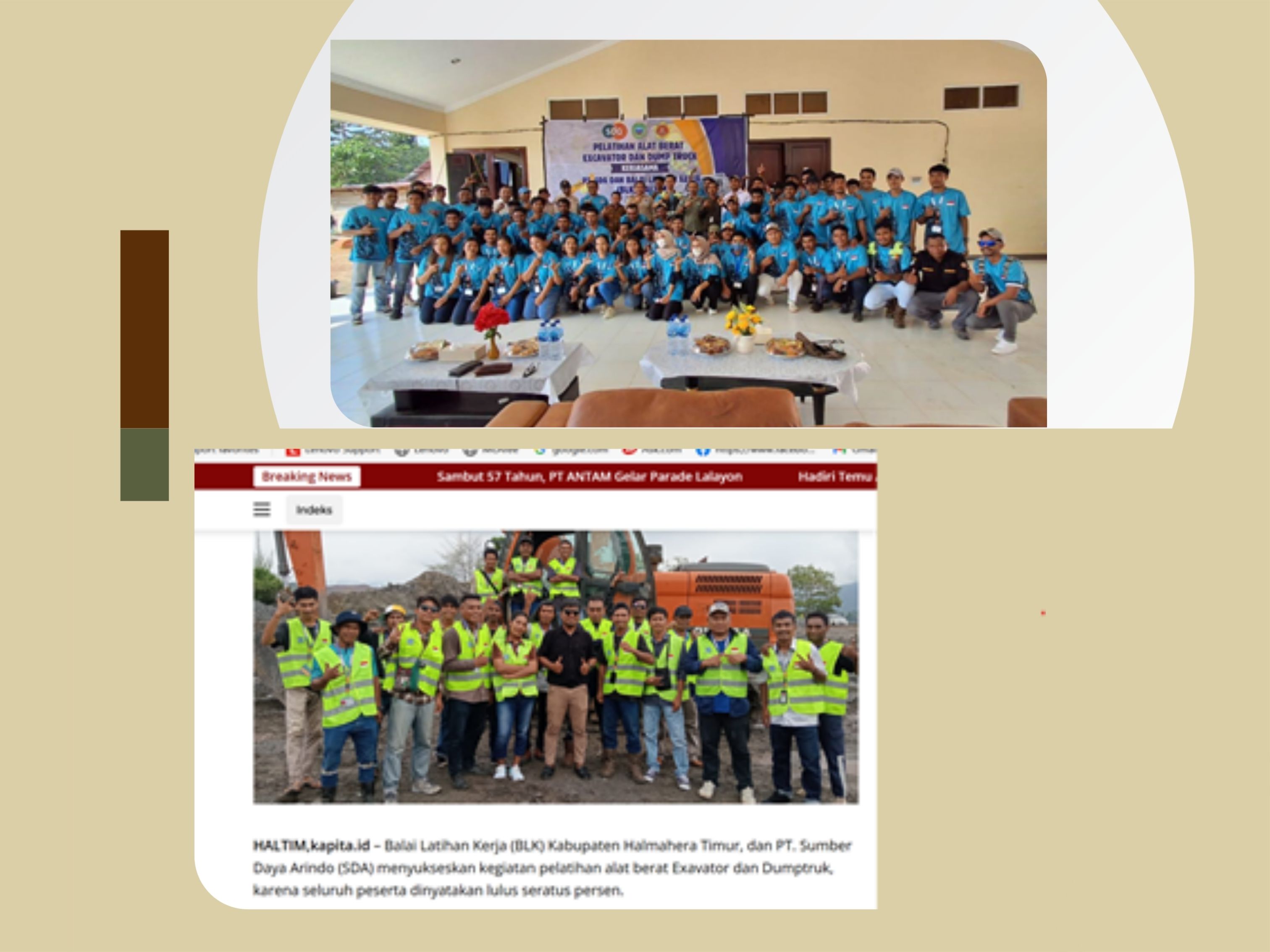 Peningkatan Kompetensi Tenaga Kerja Lokal melalui Sertifikasi BLK Pelatihan Alat Berat Dump Truck dan Excavator di Kecamatan Maba dan Kecamatan Kota Maba